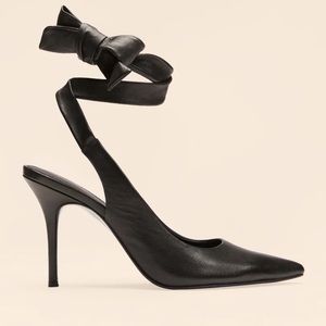 Reformation Brooke heel lace up leather stilettos